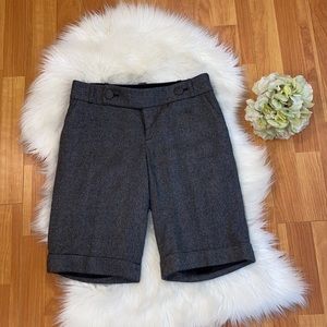 Club Monaco Shades of Grey Wool Bermuda Shorts size 6